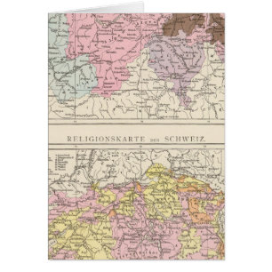 Carte religieuse et linguistique de la Suisse