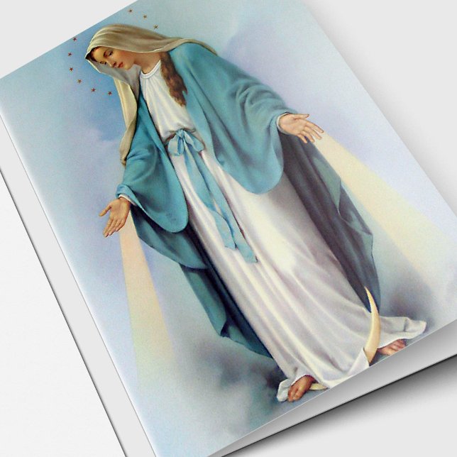 Carte Religieux Catholique Radiant Marie Sympathy Funéra (Catholic religious sympathy card, Radiant Mary funeral thank you cards)