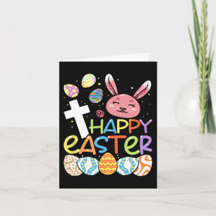 Carte Religieux Joyeux Lapin de Pâques Oeufs de lapin Jé