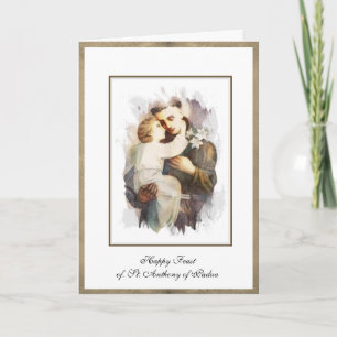 Carte Religieux Saint Antoine de Padoue Enfant Jésus