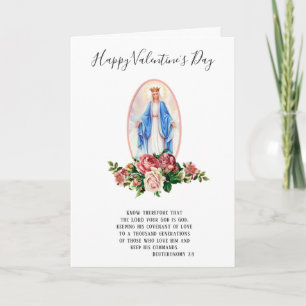 Carte Religieux   Saint Valentin   Vierge Marie