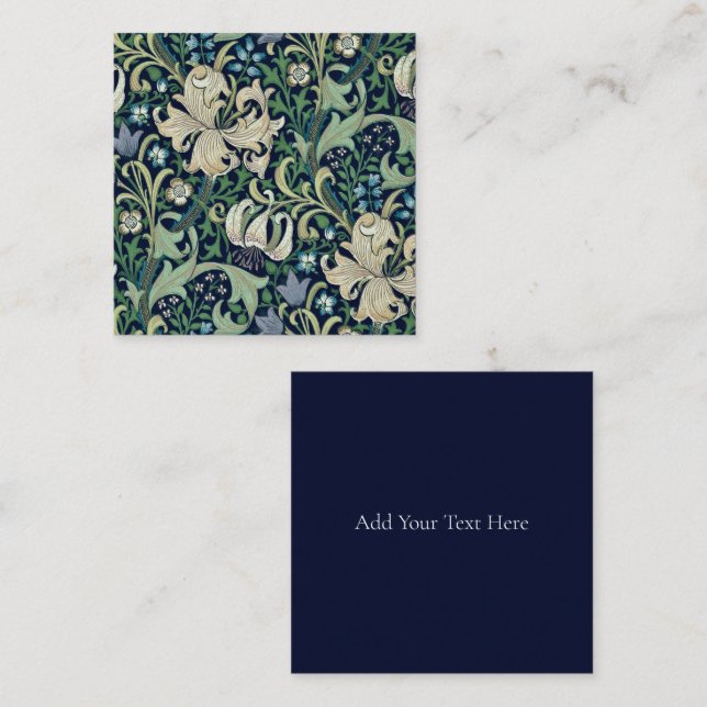 CARTE REMARQUE PLAT : WILLIAM MORRIS : HONEYSUCKLE (Devant / Derrière)