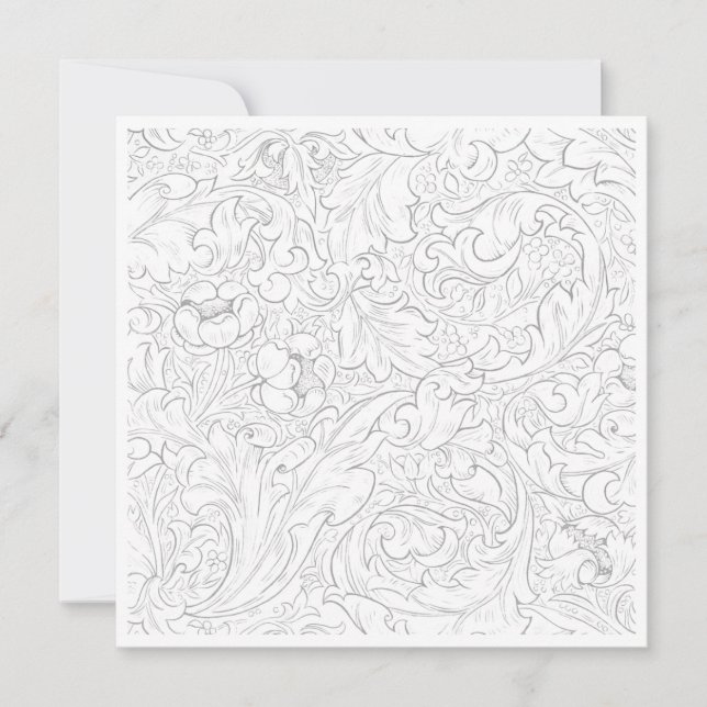 CARTE REMARQUE PLAT : WILLIAM MORRIS : MODÈLE FLOR (Devant)