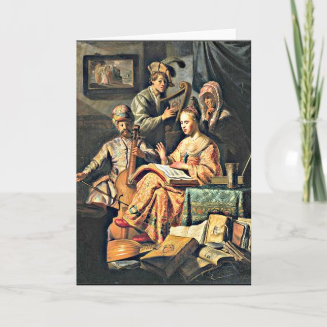 Carte Rembrandt - Allégorie musicale (Devant)