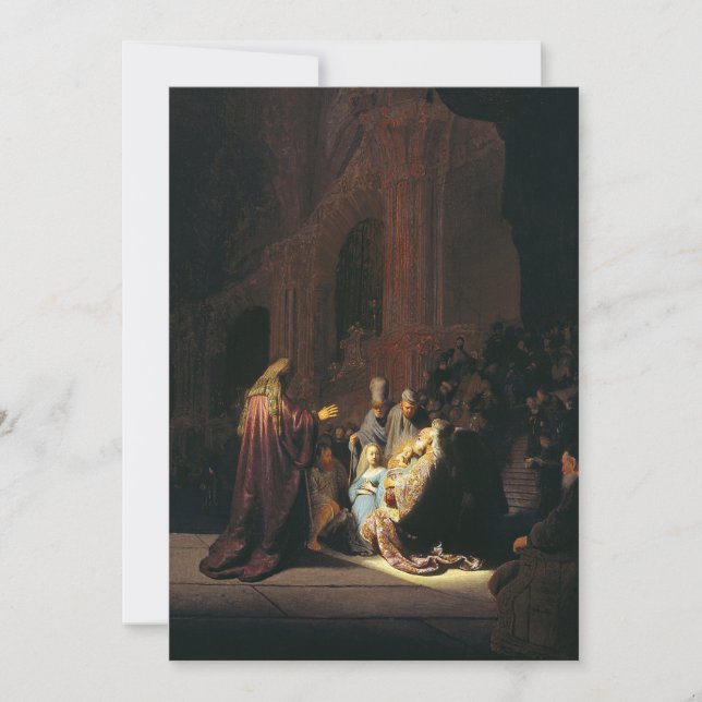 Carte Rembrandt - Chanson de louange de Simeon (Devant)