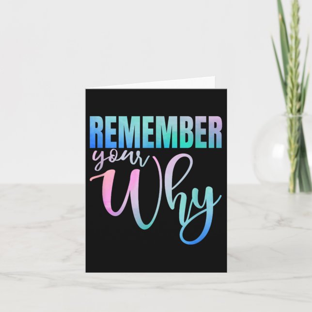 Carte Remember Your Why Gym Motivation Fitness Insration (Devant)