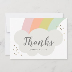 Carte Remerciement Anniversaire Enfants Nuage Arc-en-cie