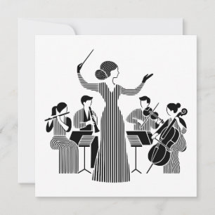 Carte Remerciement au professeur de l'orchestre scolaire