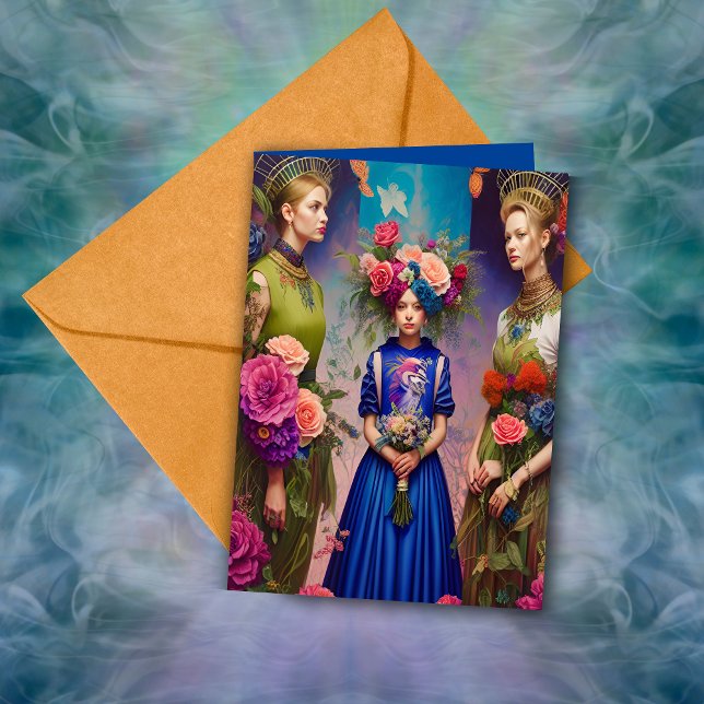 Carte Remerciement de Demoiselle d'Honneur Éthérée Propo (Créateur téléchargé)