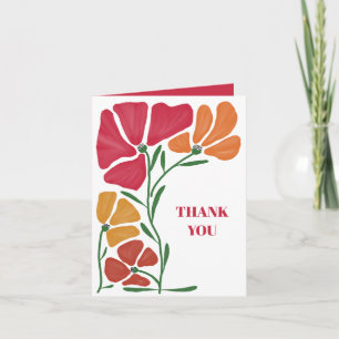 Carte Remerciement de mariage floral nouveau vif