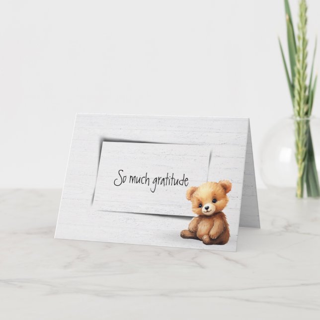 Carte Remerciement de nounours (Devant)