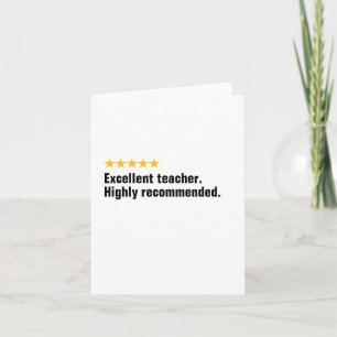 Carte Remerciement minimaliste pour l'enseignant