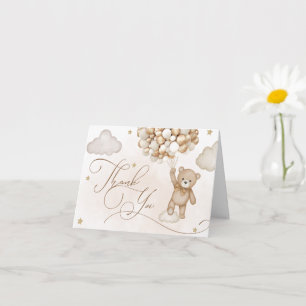 Carte Remerciement pour Baby Shower d'ours