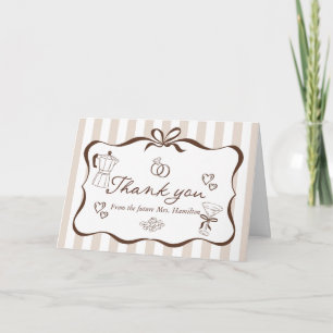Carte Remerciement pour une Mariée de Cocktail Love Is B