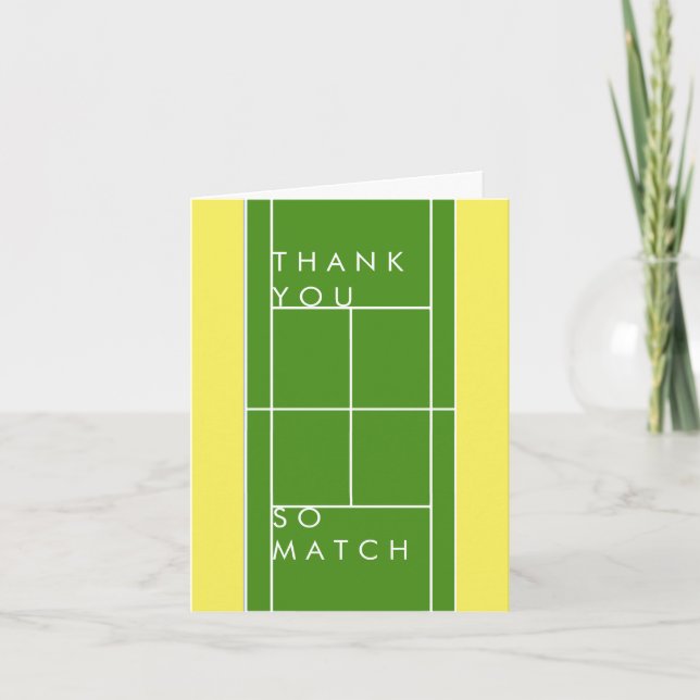 Carte Remerciement Tennis (Devant)