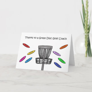 Carte Remerciements à l'entraîneur de Disc Golf