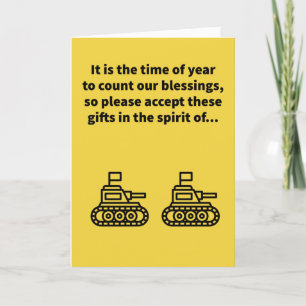 Carte Remerciements de chars