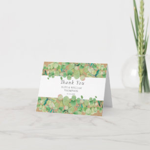 Carte Remerciements de mariage Eucalyptus Végétal Rustiq