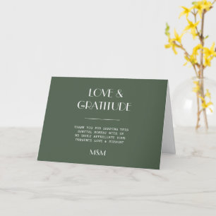 Carte Remerciements de mariage minimaliste scandinave ve