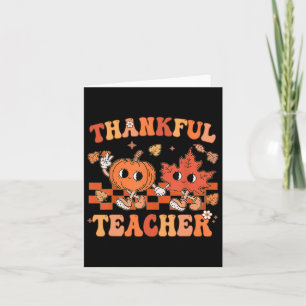 Carte Remerciements Enseignant Rétro Super Thanksgiving 