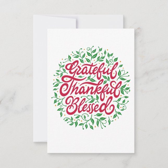 Carte Remerciements Heureux Bénis (Devant)