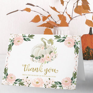 Carte Remerciements pour Baby Shower de Fille sur le thè
