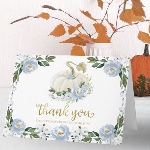 Carte Remerciements pour Baby Shower de Fleur Bleue Citr