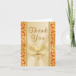 Carte Remerciements pour les 50 ans de mariage de Chréti