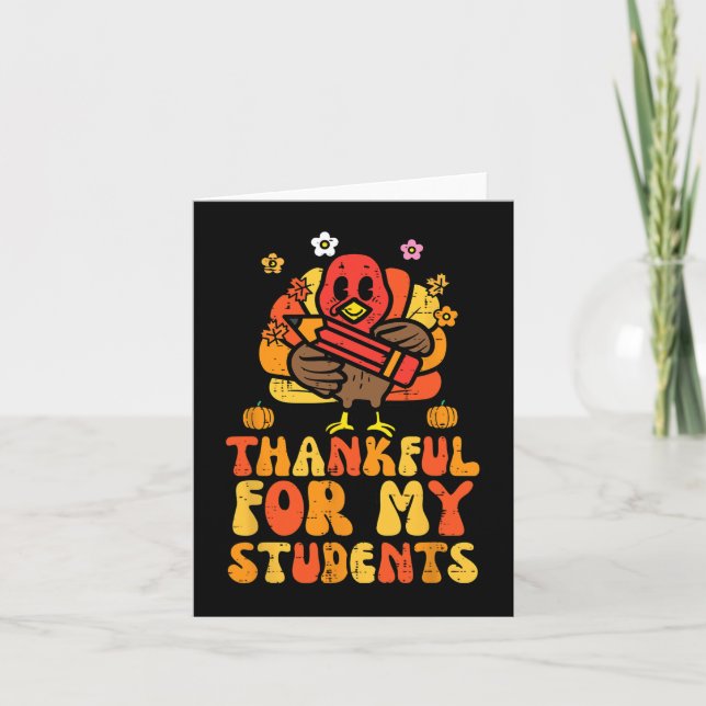 Carte Remerciements Pour Mes Étudiants Thanksgiving Auto (Devant)