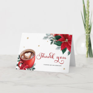 Carte Remerciements pour une Baby Shower de Noël pour le