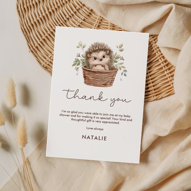 Carte Remerciements pour une Baby Shower pour un Petit H (Créateur téléchargé)