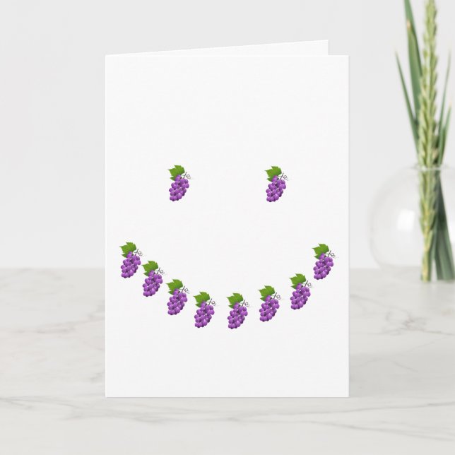 Carte Remerciements Simples Raisins Merci Beaucoup (Devant)