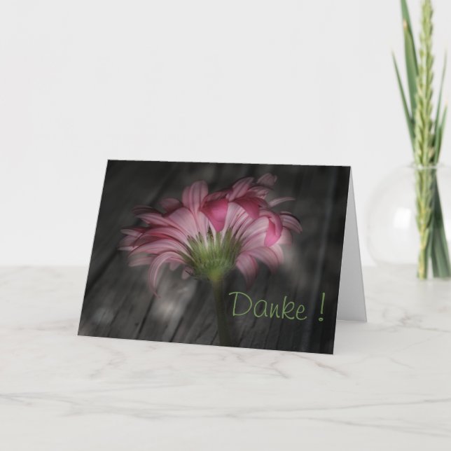 Carte Remercier avec une fleur (Devant)