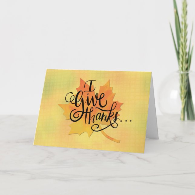 Carte Remerciez les amis de Thanksgiving Maple Leaf (Devant)