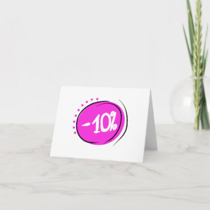 Carte Remise de 10%. Promotion, bonus, affaires, prix