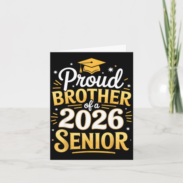 Carte Remise de diplôme de la promotion 2026 frère fier  (Devant)