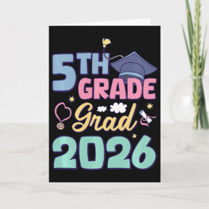 Carte Remise des diplômes 5e année 2026 Élève diplômé Éc