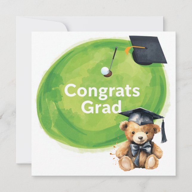 Carte Remise des diplômes de golf Félicitations pour un  (Devant)