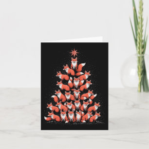 Carte Renard Arbre de Noël Fox Xmas Arbre Femmes & G