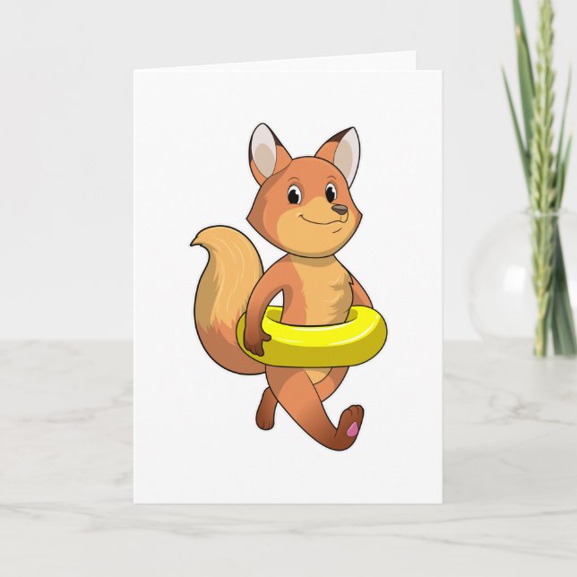 Carte Renard avec bouée de sauvetage (Devant)