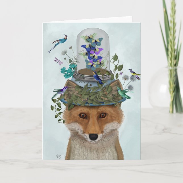 Carte Renard avec papillon Bell Jar (Devant)