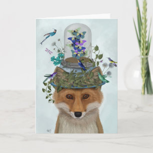 Carte Renard avec papillon Bell Jar