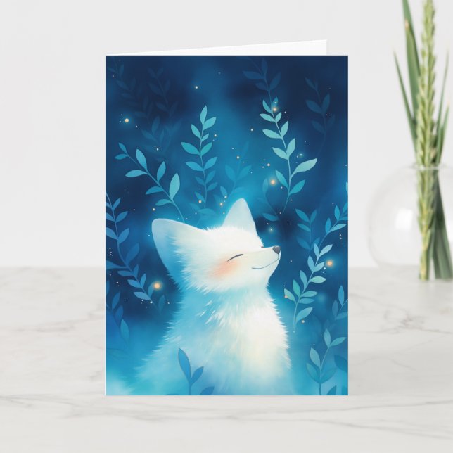 Carte Renard Blanc Sérénité (Devant)