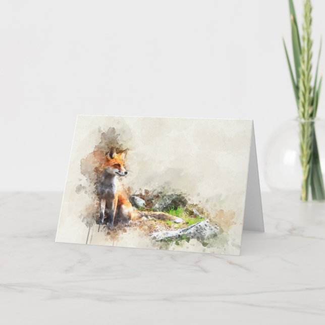 Carte Renard dans la peinture sauvage (Devant)