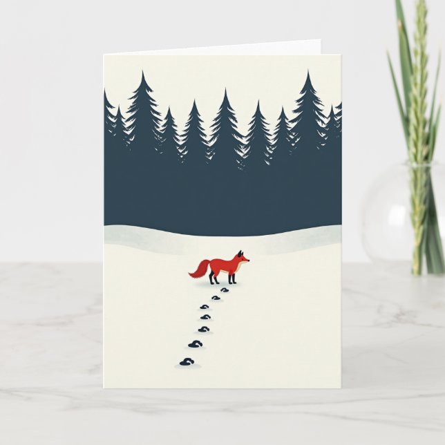 Carte Renard dans un Paysage Hivernal (Devant)