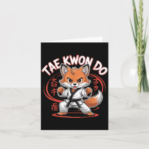 Carte Renard de Taekwondo mignon - Drôle de MMA TKD coré