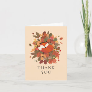 Carte Renard des Bois Rustique Merci