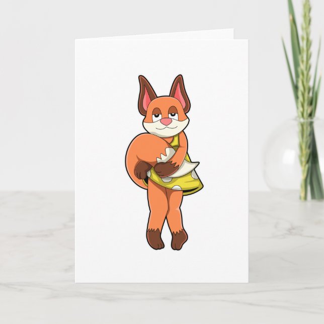 Carte Renard Femelle avec Jupe (Devant)