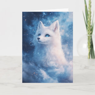 Carte Renard hivernal mystique avec les yeux de Starlit