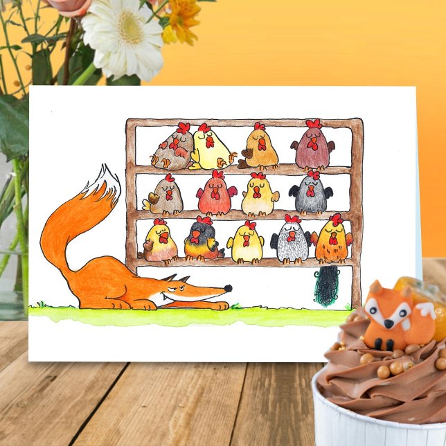 Carte Renard malicieux Joyeux Anniversaire (Créateur téléchargé)